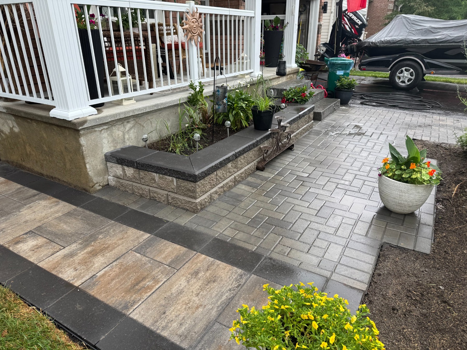 RM Modern Landscaping walkway and lighting project